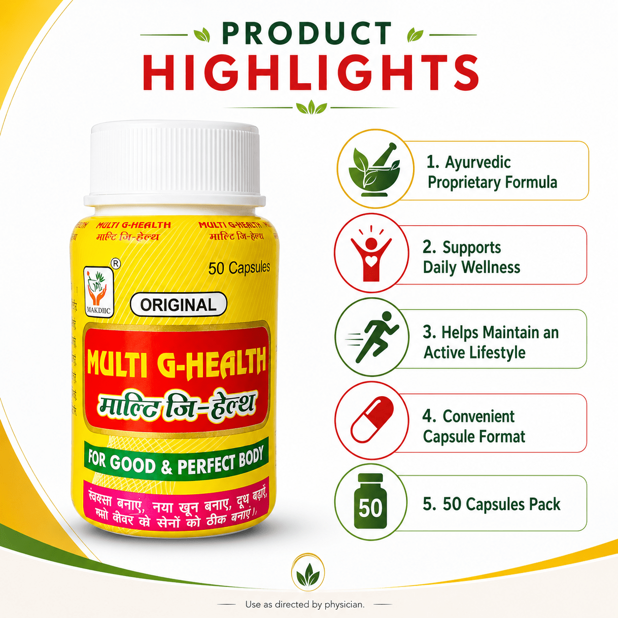 GITA AYURVEDIC MULTI G - HEALTH 30 CAPSULES (PACK OF 2) - HEALTH AIM PHARMACY