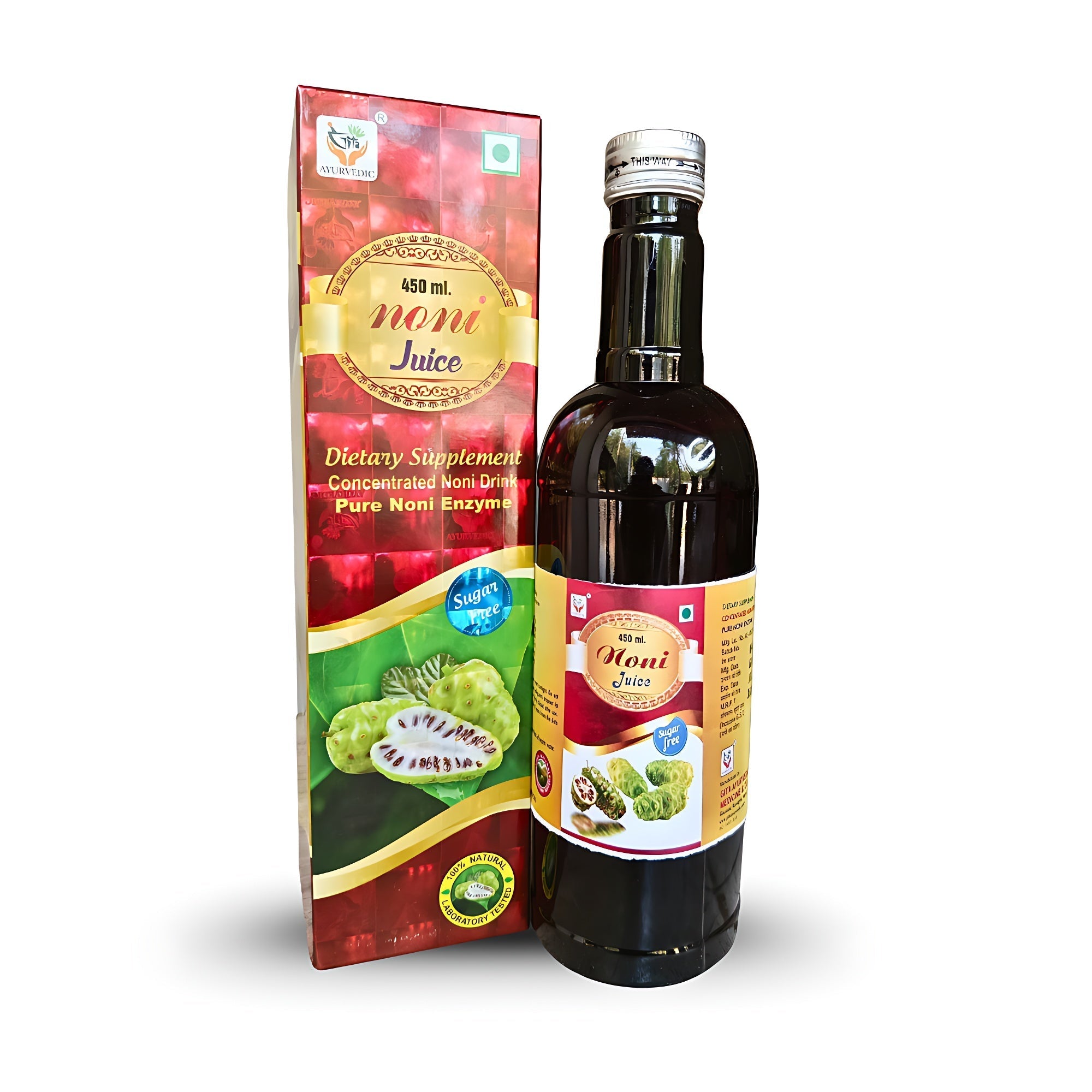 Gita Ayurvedic NONI juice 450ml (pack of 2) - HEALTH AIM PHARMACY