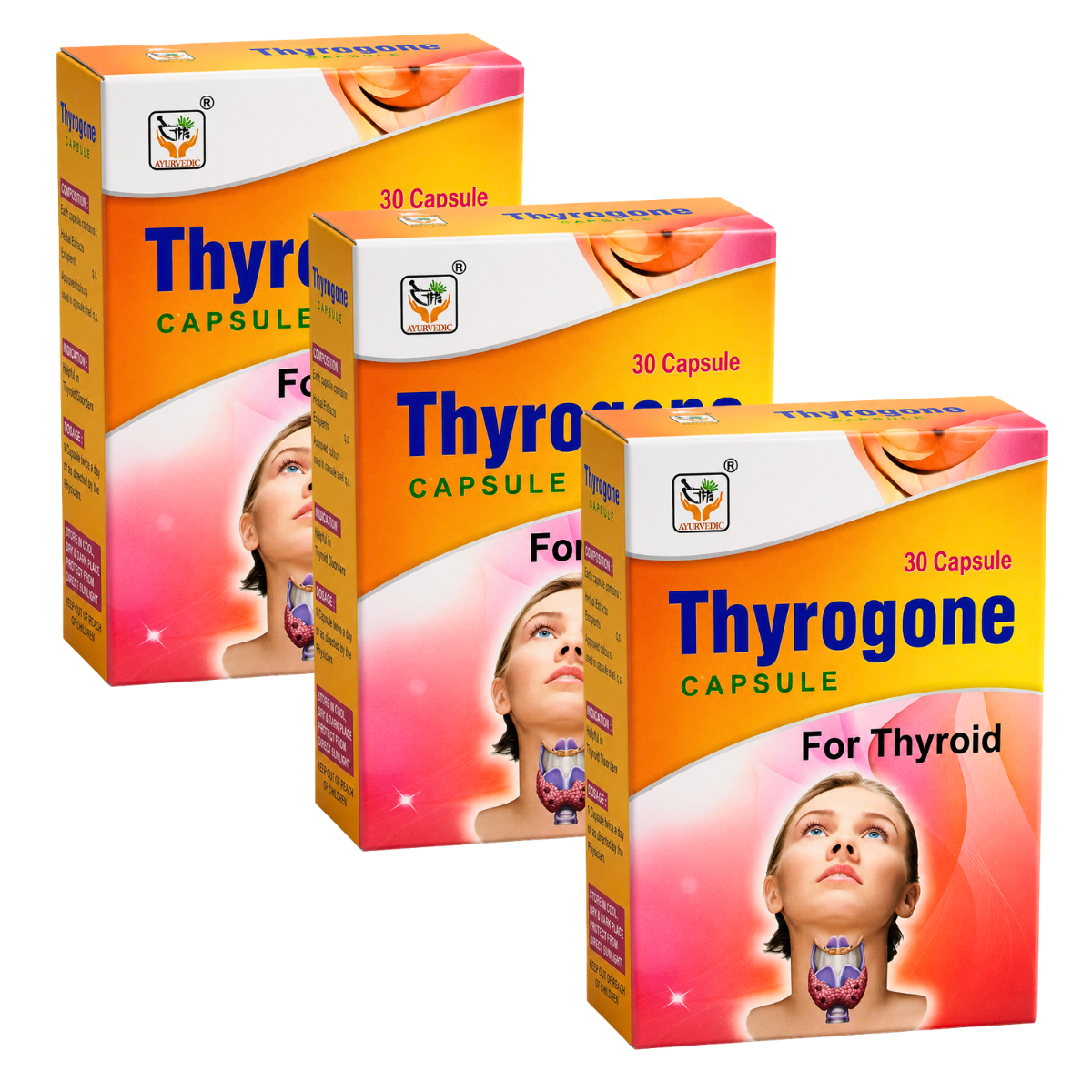 Gita Ayurvedic Thyrogone Capsules | Herbal Wellness Supplement | Pack Of 3 - HEALTH AIM PHARMACY