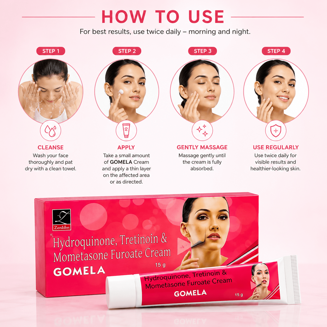 Gomela Skin Care Cream 15gm (Pack of 4) - HEALTH AIM PHARMACY