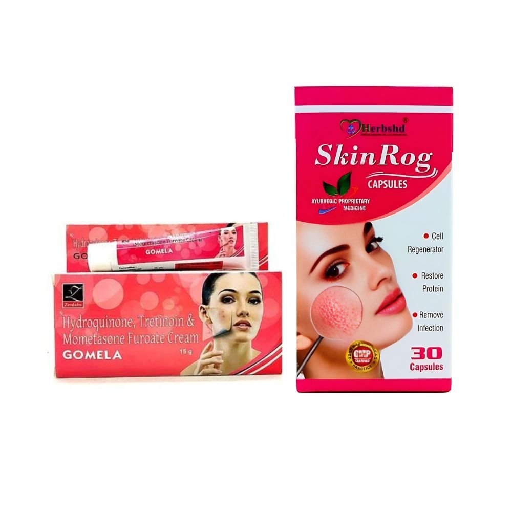 Gomela Skin Care Cream & skin rog capsule - HEALTH AIM PHARMACY