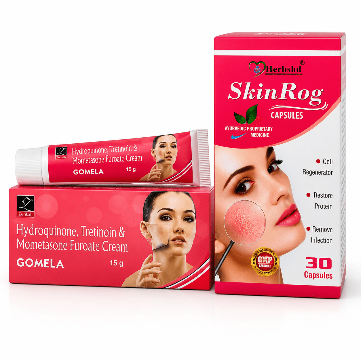 Gomela Skin Care Cream & SkinRog Capsule - HEALTH AIM PHARMACY