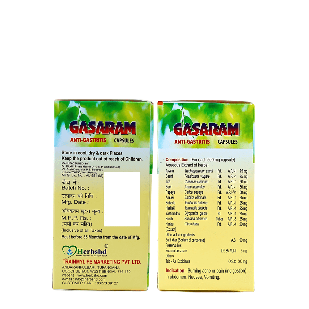 Green Punarnawar Tonic & Gasaram Capsule combo - HEALTH AIM PHARMACY