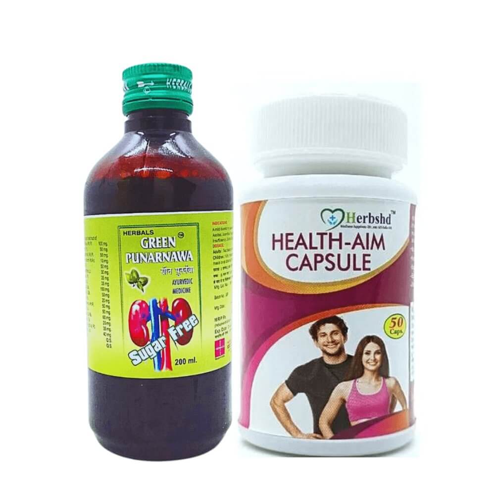 Green Punarnawar Tonic & Gasaram Capsule combo - HEALTH AIM PHARMACY