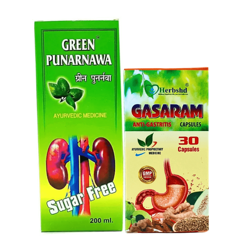 Green Punarnawar Tonic & Gasaram Capsule combo - HEALTH AIM PHARMACY