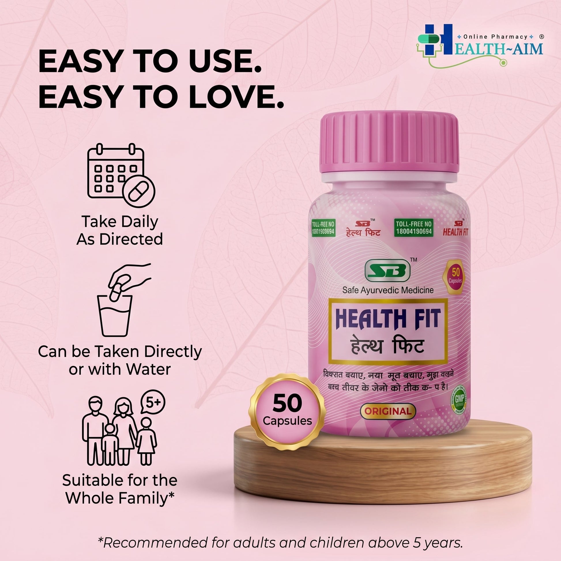 Health Fit Family Health Tonic & Capsules Combo | Ayurvedic Daily Wellness Supplement for Whole Family - HEALTH AIM PHARMACY