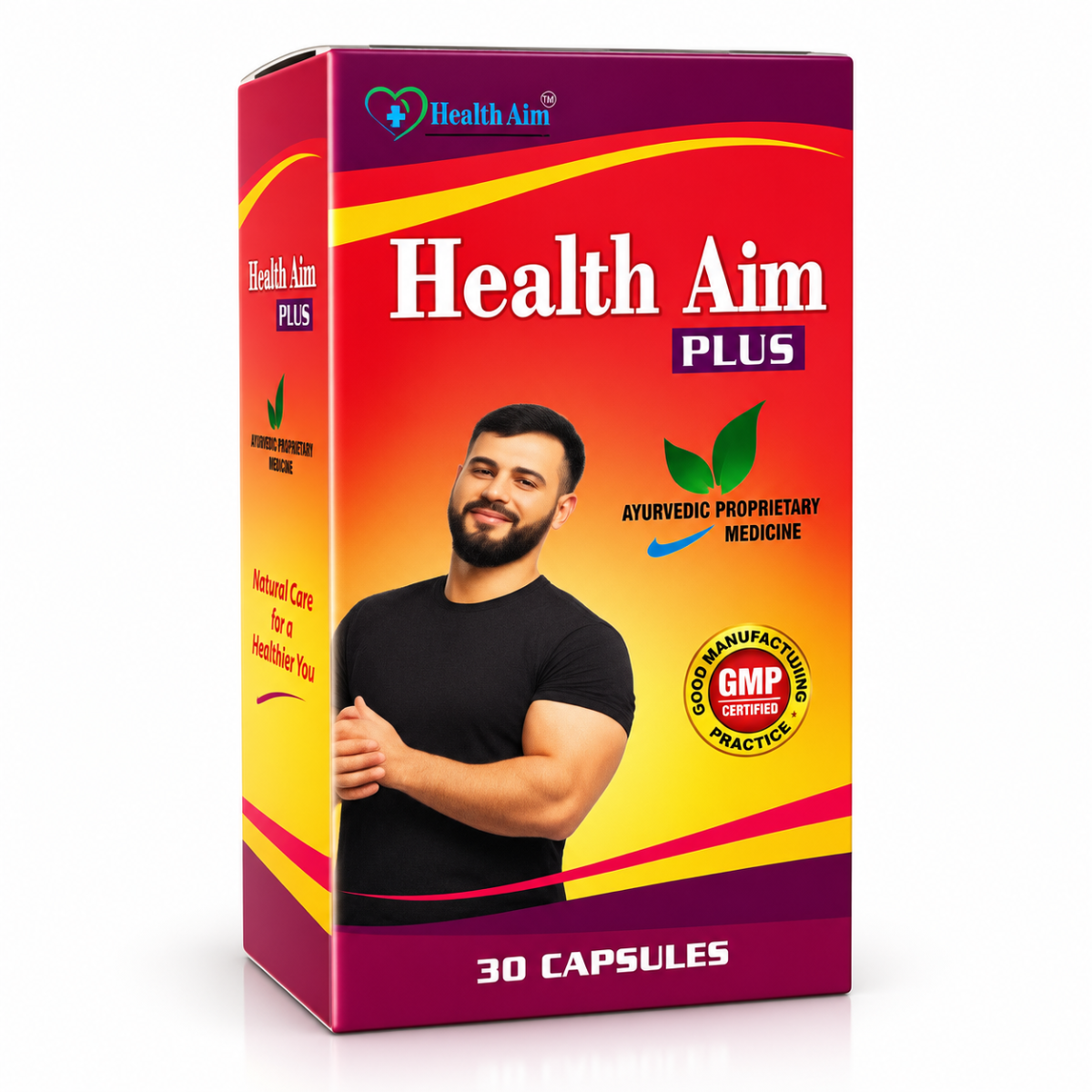 Ayurvedic Health Aim Plus Capsules for Gain Weight | Boost Immunity | 30 Caps | Ayurvedic Weight Gainer Body Fitness Capsule