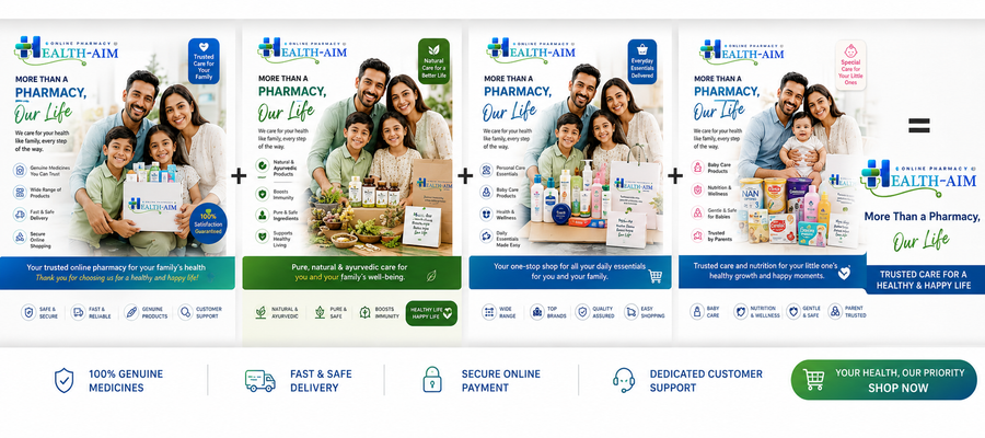 Happy Indian family — Health Aim Pharmacy