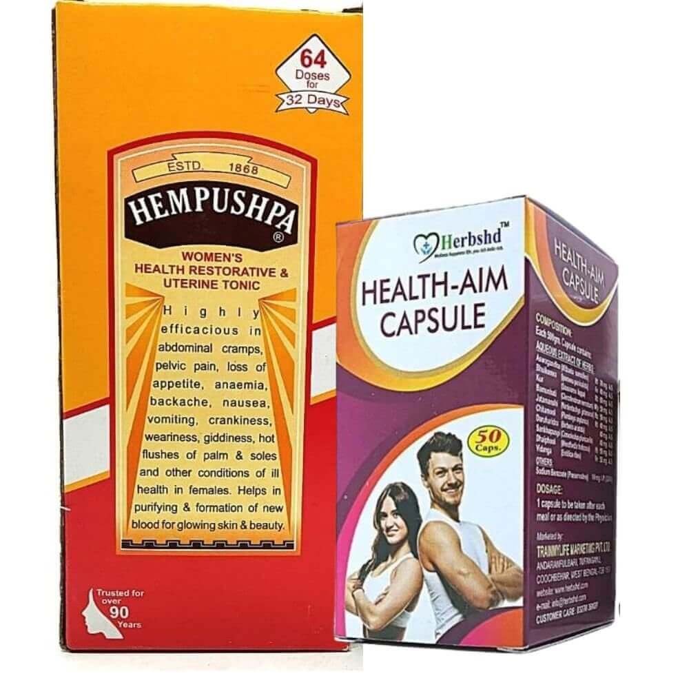 Hempushpa Tonic & Health Aim Capsule (combo pack). - HEALTH AIM PHARMACY