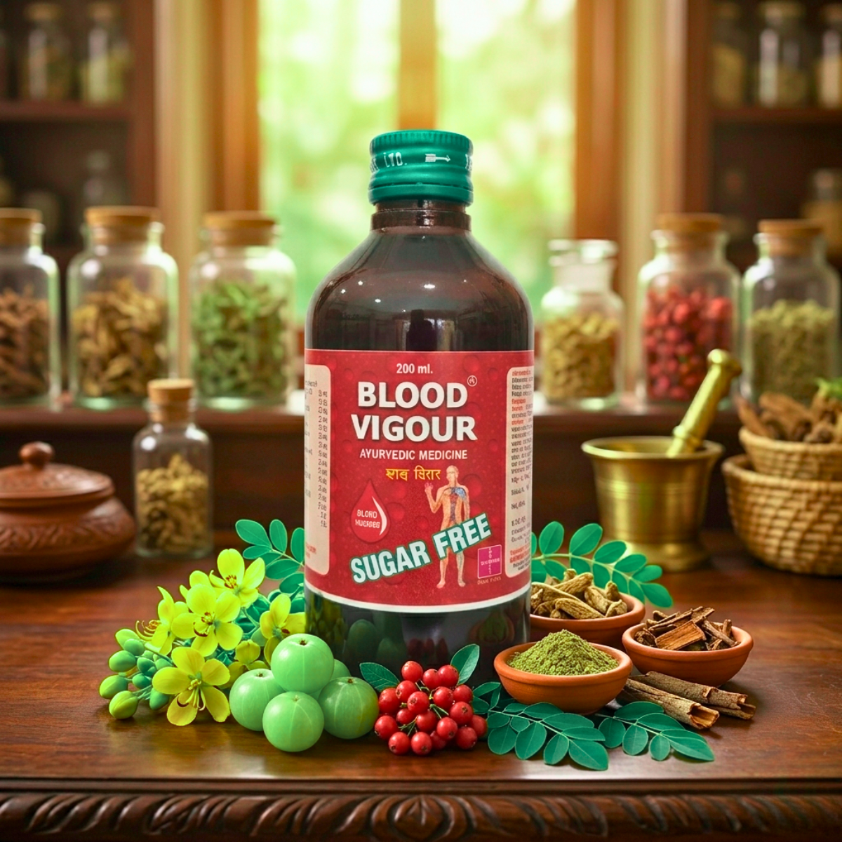 Herbal Blood Vigour Syrup + SkinRog Capsule Combo for Clear Skin & Blood Purifier | Health Aim Pharmacy
