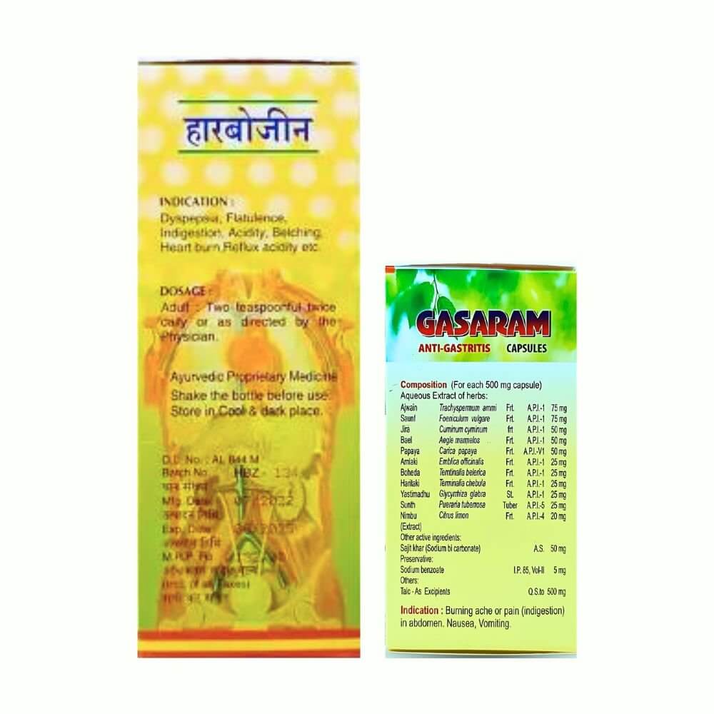 Herbshd Ayurvedic Gasaram Capsule & Ayurvedic Herbozin Syrup (combo pack ) - HEALTH AIM PHARMACY