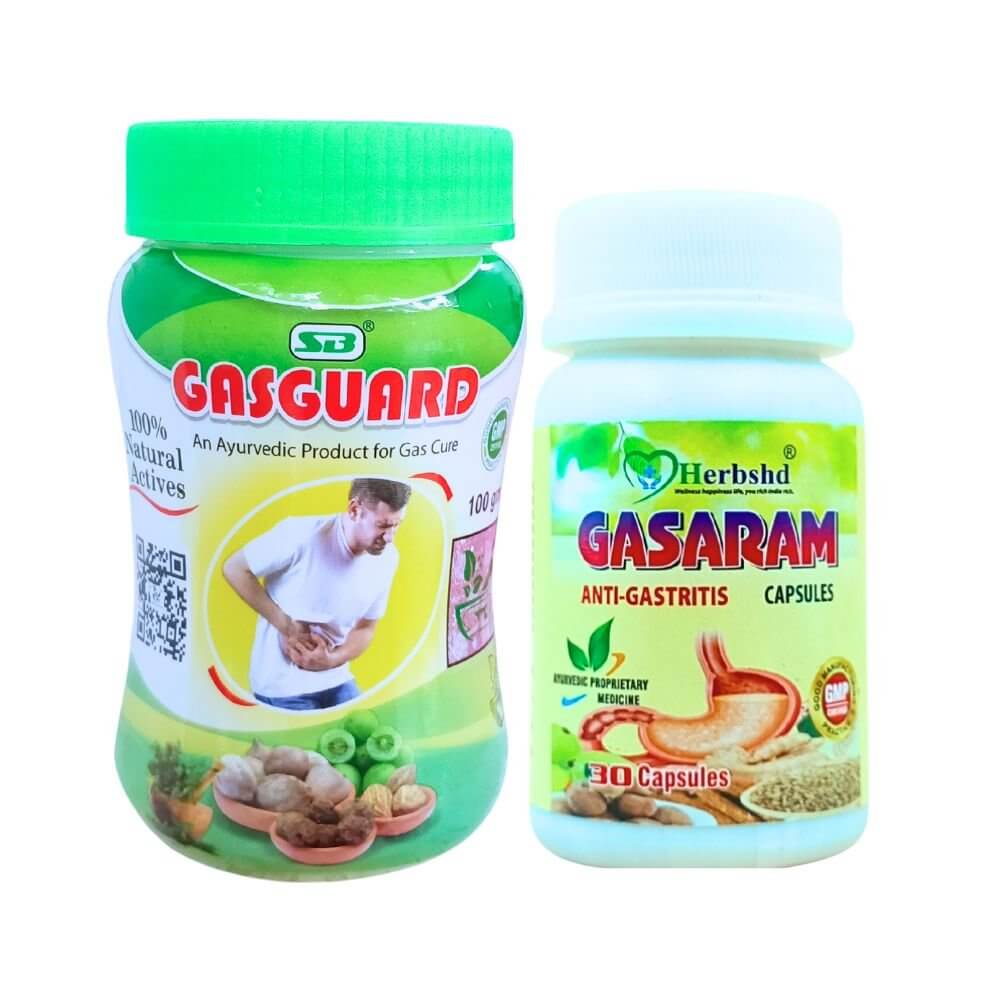 Herbshd Ayurvedic Gasaram Capsule & Gasguard Powder combo - HEALTH AIM PHARMACY