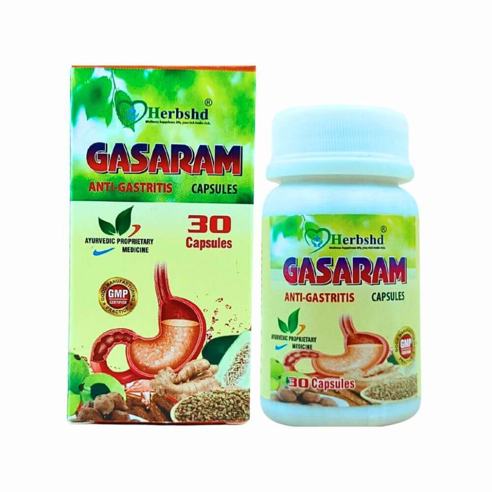 Herbshd Ayurvedic Gasaram Capsule & Go Gas Powder combo - HEALTH AIM PHARMACY