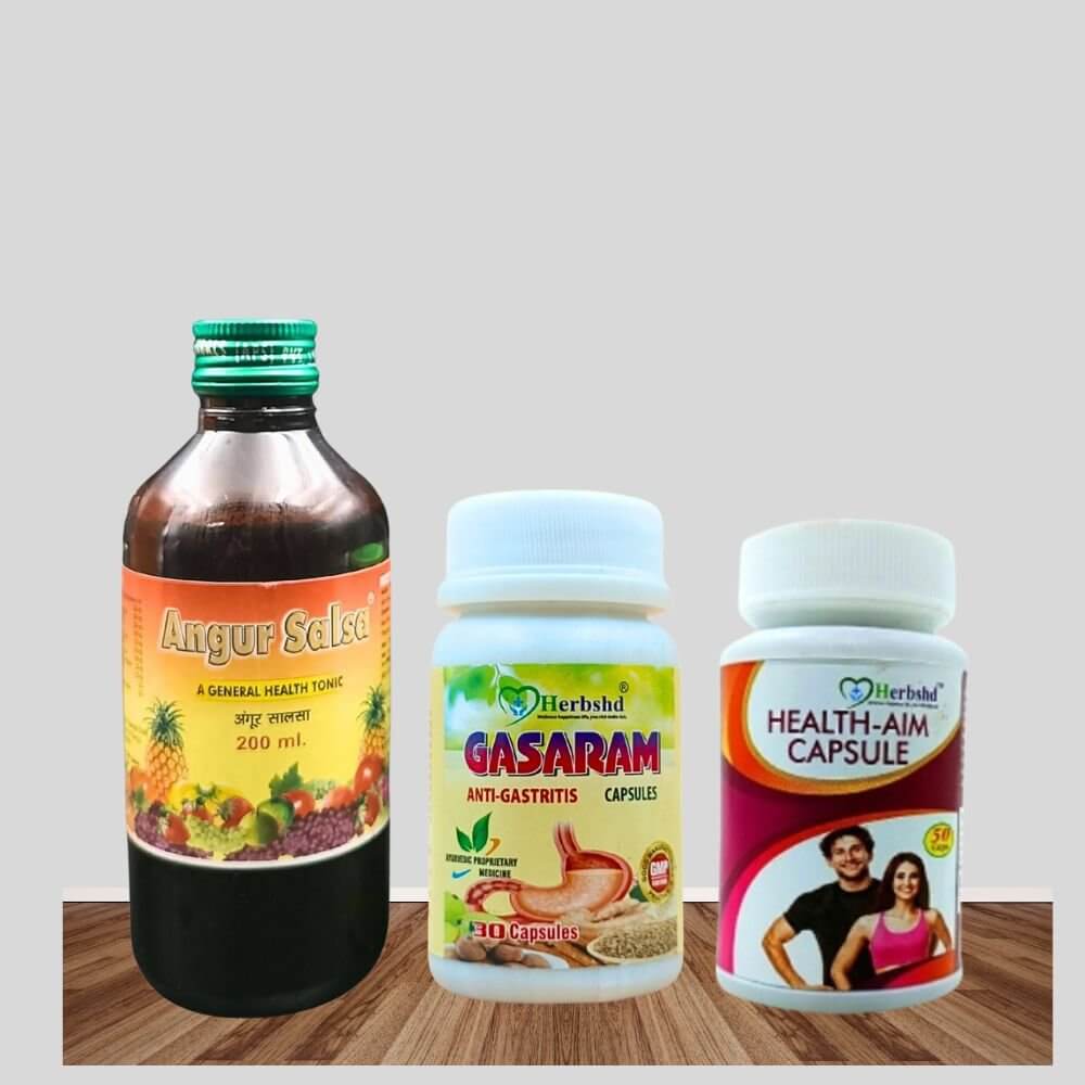 Herbshd Ayurvedic Gasaram Capsule & Health Aim Capsule & Angur Salsa (combo) - HEALTH AIM PHARMACY