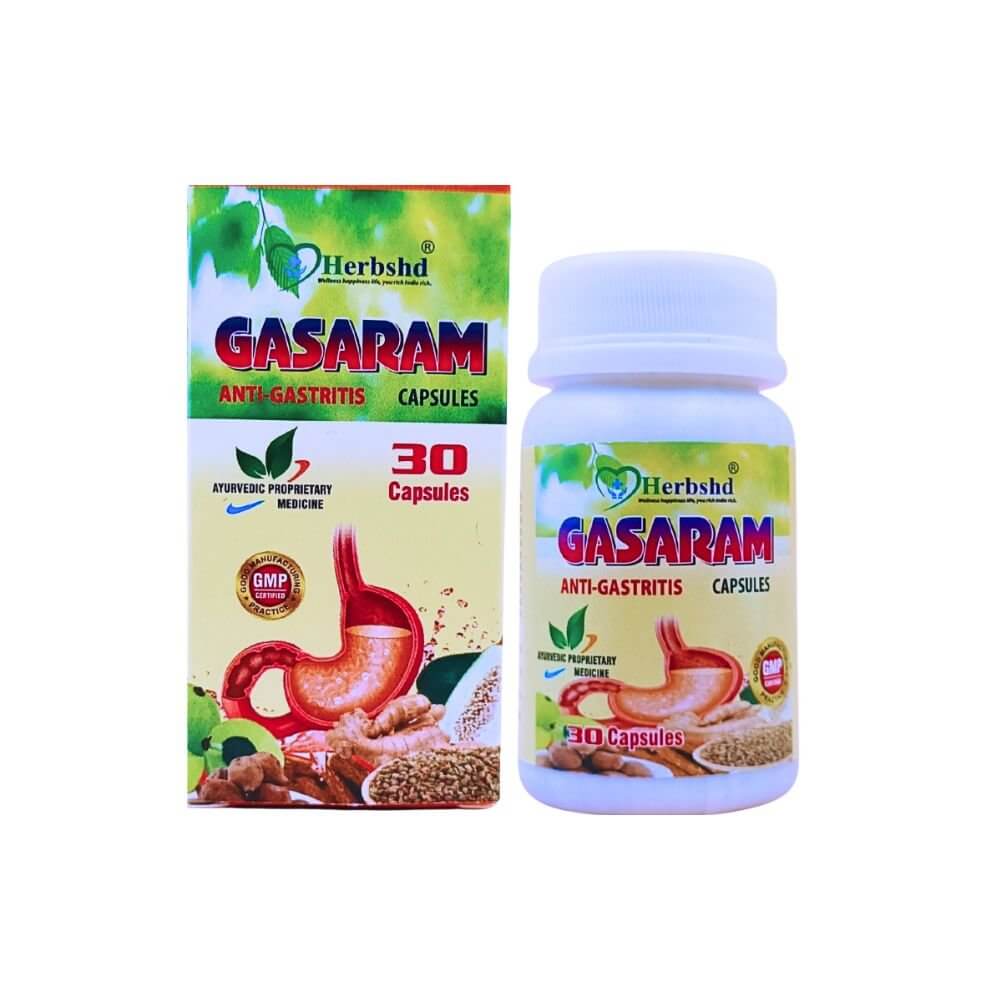 Herbshd Ayurvedic Gasaram Capsule & Pudina Active syrup combo - HEALTH AIM PHARMACY
