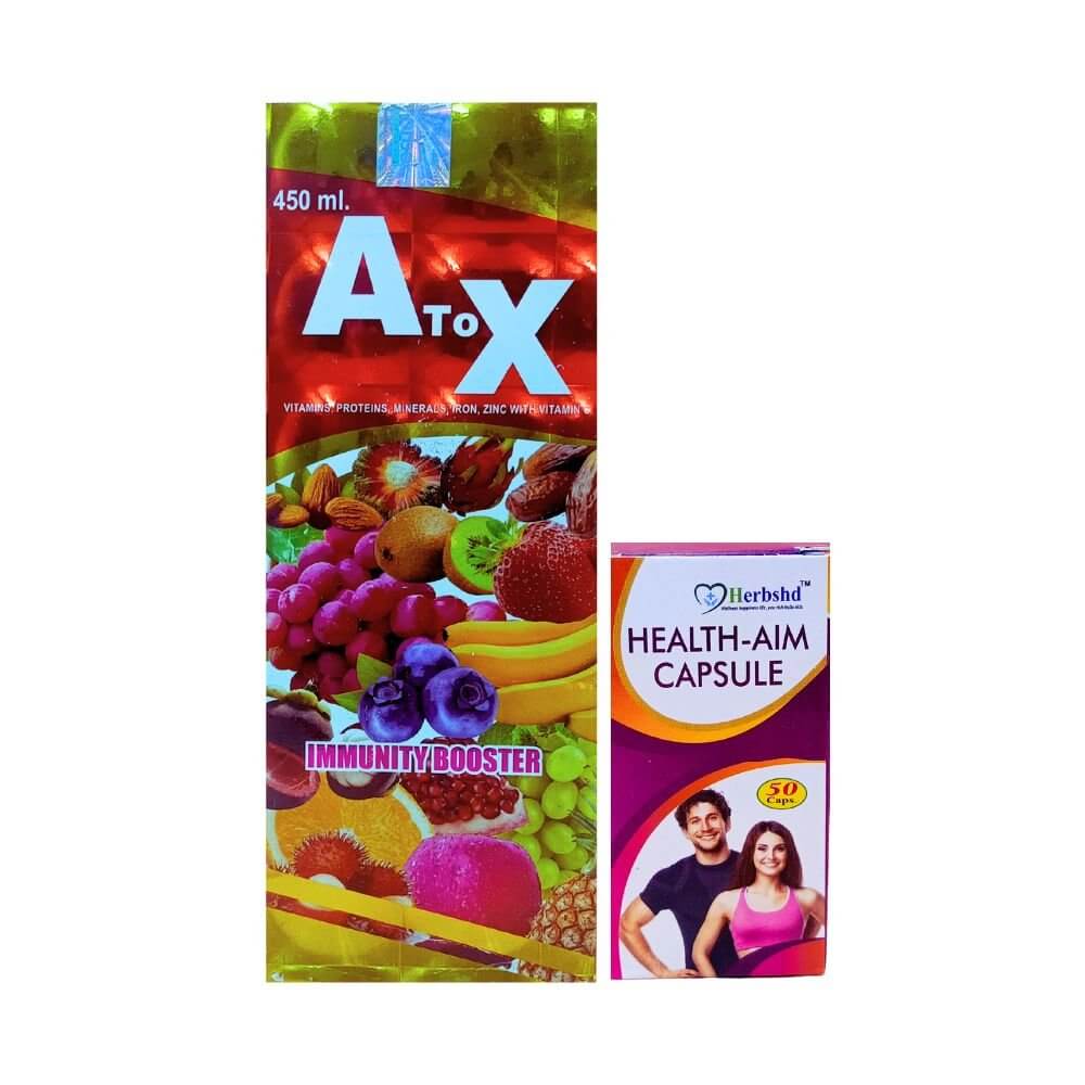 Herbshd Ayurvedic Health Aim Capsule & A To X tonic combo - HEALTH AIM PHARMACY