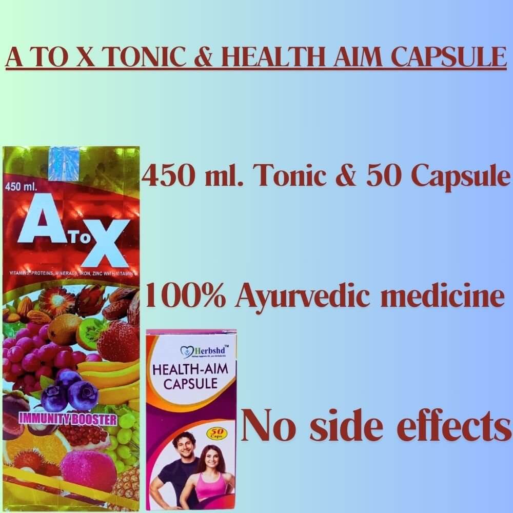 Herbshd Ayurvedic Health Aim Capsule & A To X tonic combo - HEALTH AIM PHARMACY