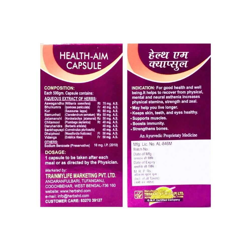 Herbshd Ayurvedic Health Aim Capsule & A To X tonic combo - HEALTH AIM PHARMACY