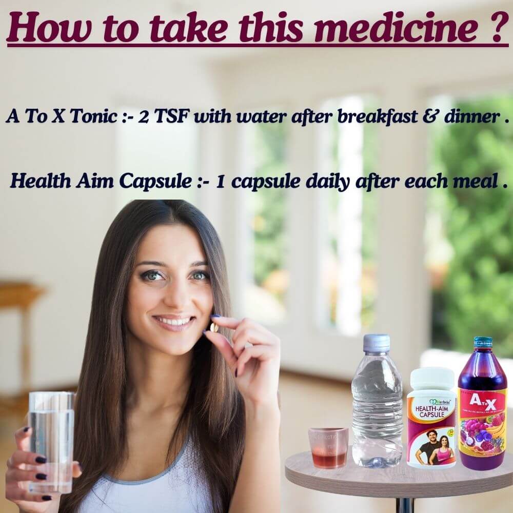Herbshd Ayurvedic Health Aim Capsule & A To X tonic combo - HEALTH AIM PHARMACY