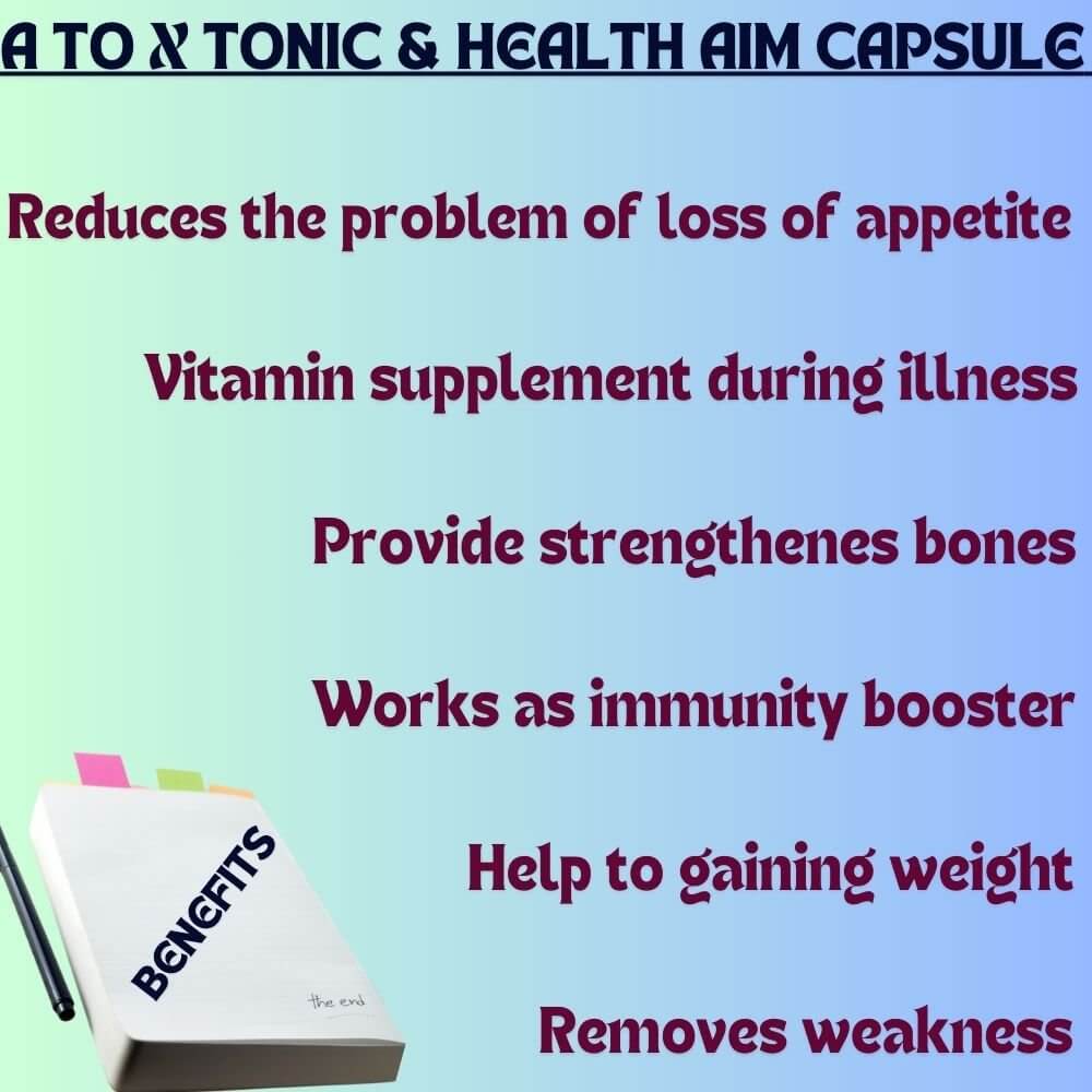 Herbshd Ayurvedic Health Aim Capsule & A To X tonic combo - HEALTH AIM PHARMACY
