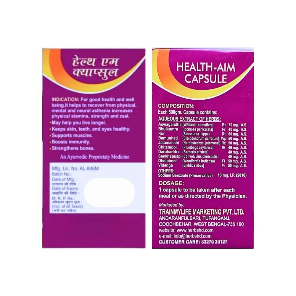 Herbshd Ayurvedic Health Aim Capsule & Calcibone Syrup combo - HEALTH AIM PHARMACY