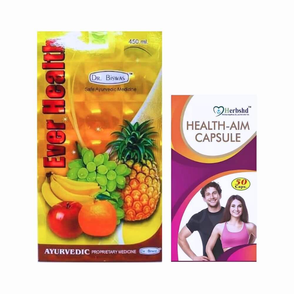 Herbshd Ayurvedic Health Aim Capsule & Ever Health Tonic combo pack - HEALTH AIM PHARMACY