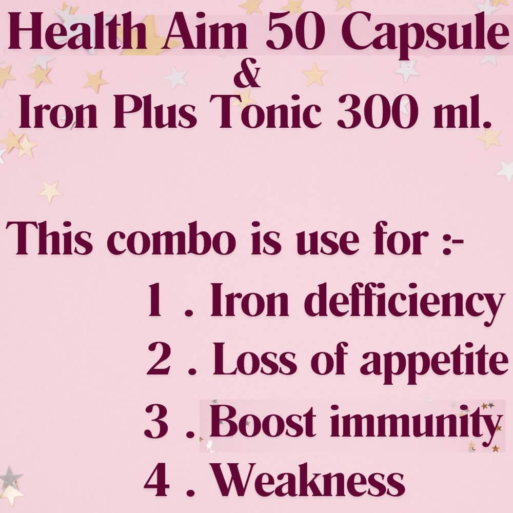 Herbshd ayurvedic Health Aim Capsule & Iron Plus Tonic combo - HEALTH AIM PHARMACY