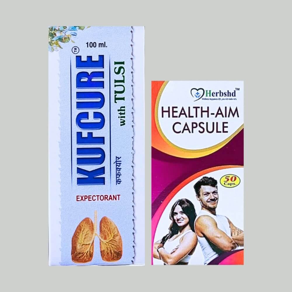 Herbshd Ayurvedic Health Aim Capsule & Kufcure Syrup - 500 ml (combo pack) - HEALTH AIM PHARMACY