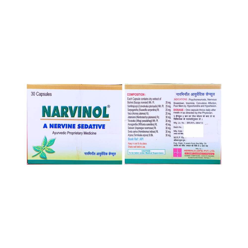 Herbshd Ayurvedic Health Aim Capsule & Nerve Tonic & Narvinol Capsule (Combo pack) - HEALTH AIM PHARMACY