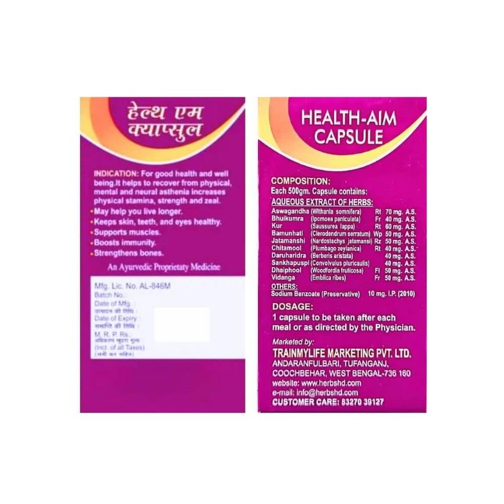 Herbshd Ayurvedic Health Aim Capsule & Protonid Health Tonic (combo) - HEALTH AIM PHARMACY