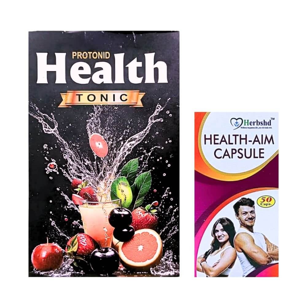 Herbshd Ayurvedic Health Aim Capsule & Protonid Health Tonic (combo) - HEALTH AIM PHARMACY