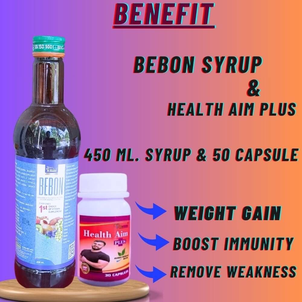 Herbshd Ayurvedic Health Aim Plus Capsule & Bebon Syrup combo - HEALTH AIM PHARMACY