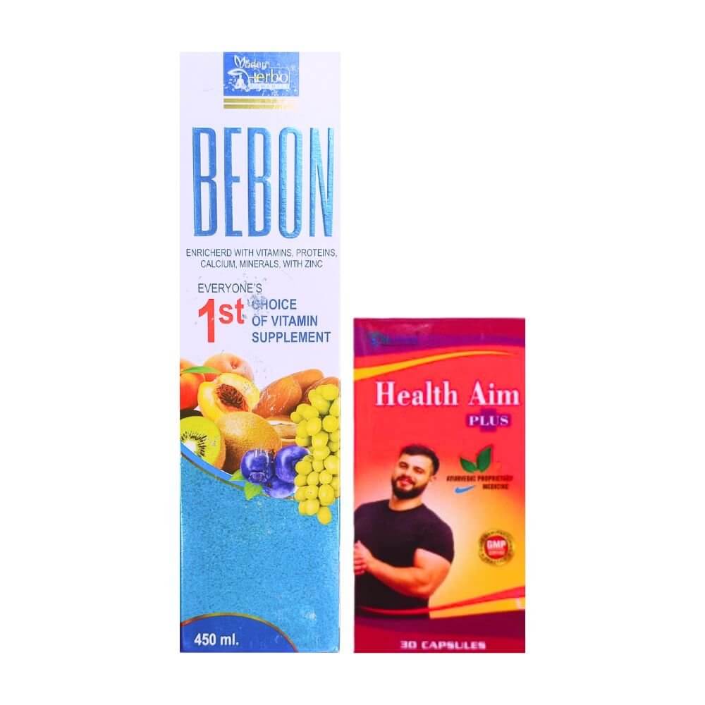 Herbshd Ayurvedic Health Aim Plus Capsule & Bebon Syrup combo - HEALTH AIM PHARMACY