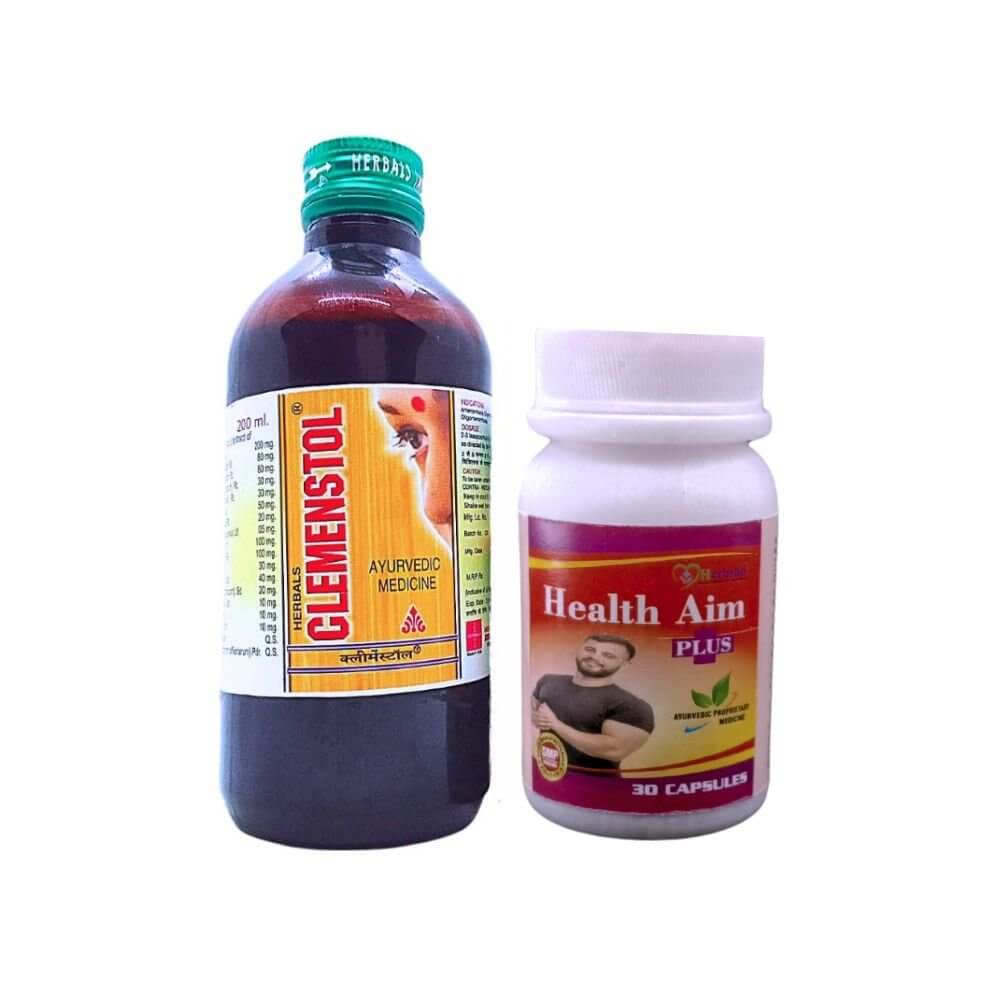 Herbshd Ayurvedic Health Aim Plus capsule & Clemenstol Syrup ( combo pack) - HEALTH AIM PHARMACY