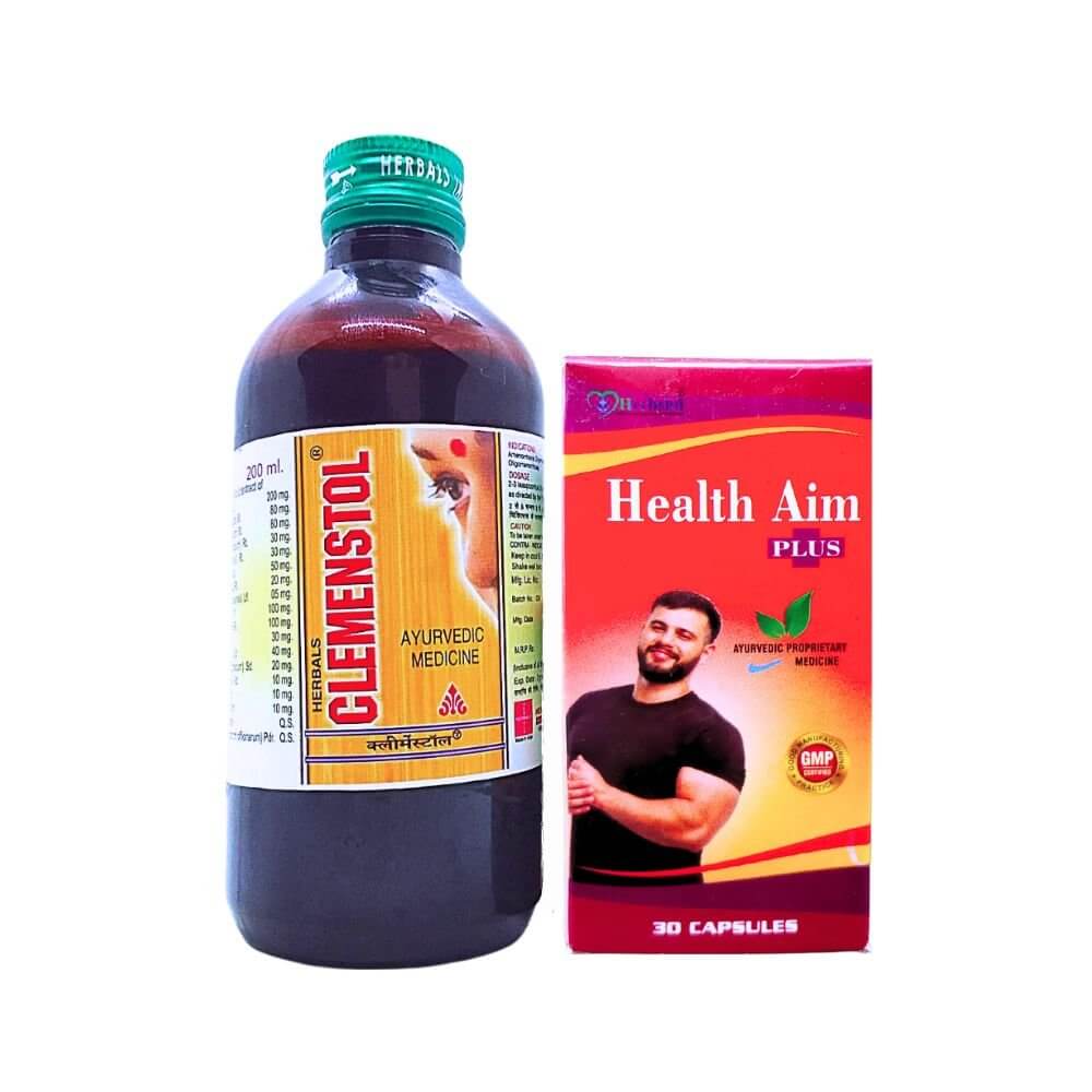 Herbshd Ayurvedic Health Aim Plus capsule & Clemenstol Syrup ( combo pack) - HEALTH AIM PHARMACY