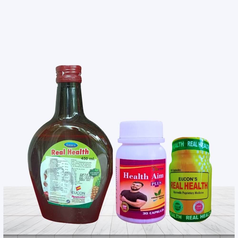 Herbshd Ayurvedic Health Aim Plus Capsule & Real Health Tonic with Real Health Capsule (combo pack) - HEALTH AIM PHARMACY
