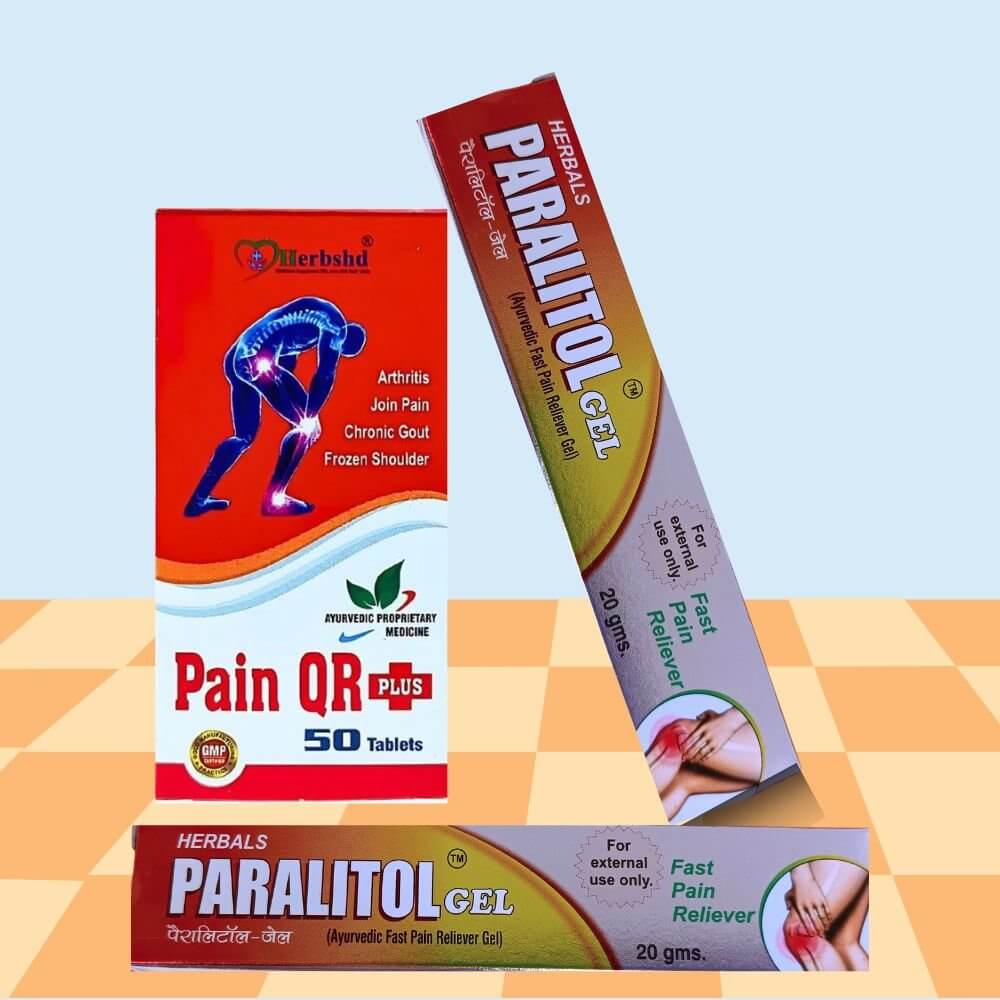 Herbshd Ayurvedic Pain QR Plus Capsule & Paralitol Gel - pack of 2 (combo pack) - HEALTH AIM PHARMACY
