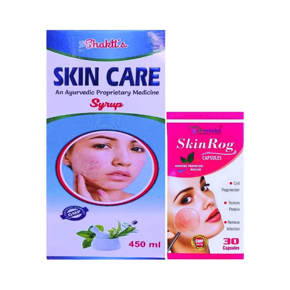 Herbshd Ayurvedic Skin Rog Capsule & Skin Care Syrup combo - HEALTH AIM PHARMACY