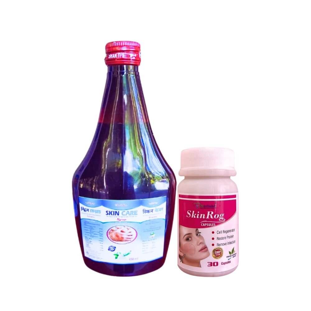 Herbshd Ayurvedic Skin Rog Capsule & Skin Care Syrup combo - HEALTH AIM PHARMACY