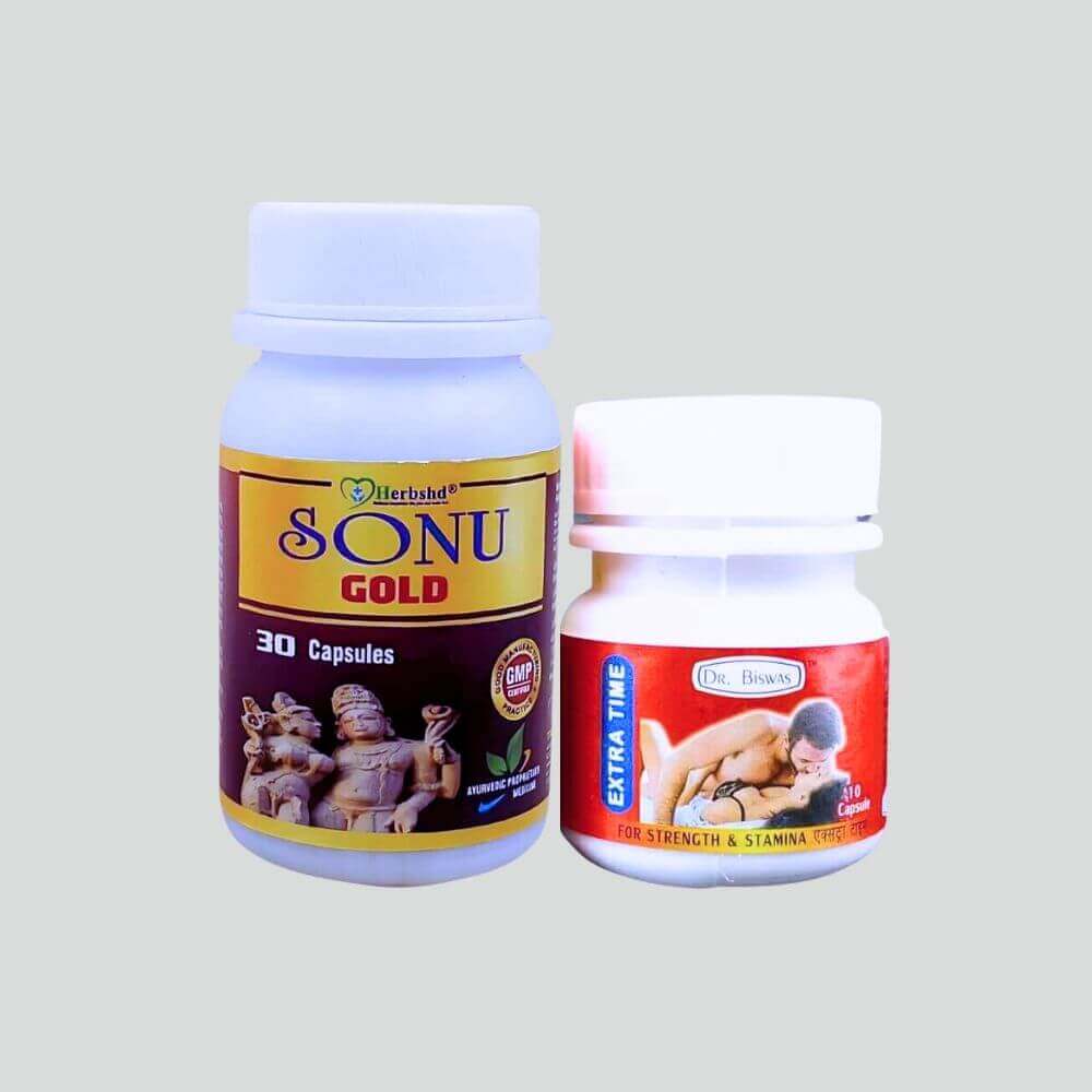 Herbshd Ayurvedic Sonu Gold Capsule & Extra Time Capsule Combo - HEALTH AIM PHARMACY