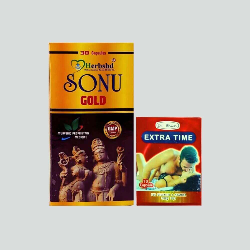 Herbshd Ayurvedic Sonu Gold Capsule & Extra Time Capsule Combo - HEALTH AIM PHARMACY