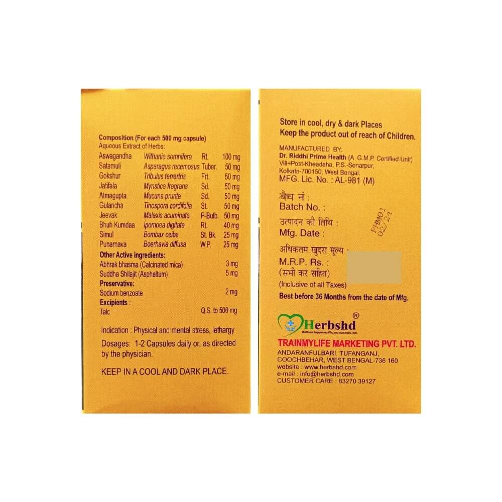 Herbshd Ayurvedic Sonu Gold capsule & Xtra Zosh capsule combo pack - HEALTH AIM PHARMACY