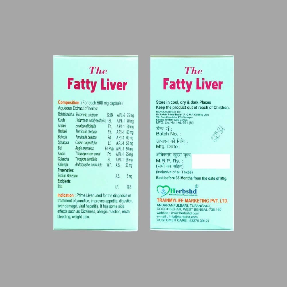 Herbshd Ayurvedic The Fatty Liver Capsule & Liver Strong Zyme Syrup ( combo ) - HEALTH AIM PHARMACY