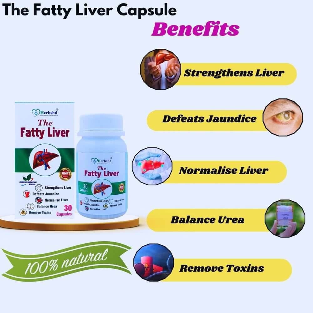 Herbshd Ayurvedic The Fatty Liver Capsule & Liver Strong Zyme Syrup ( combo ) - HEALTH AIM PHARMACY