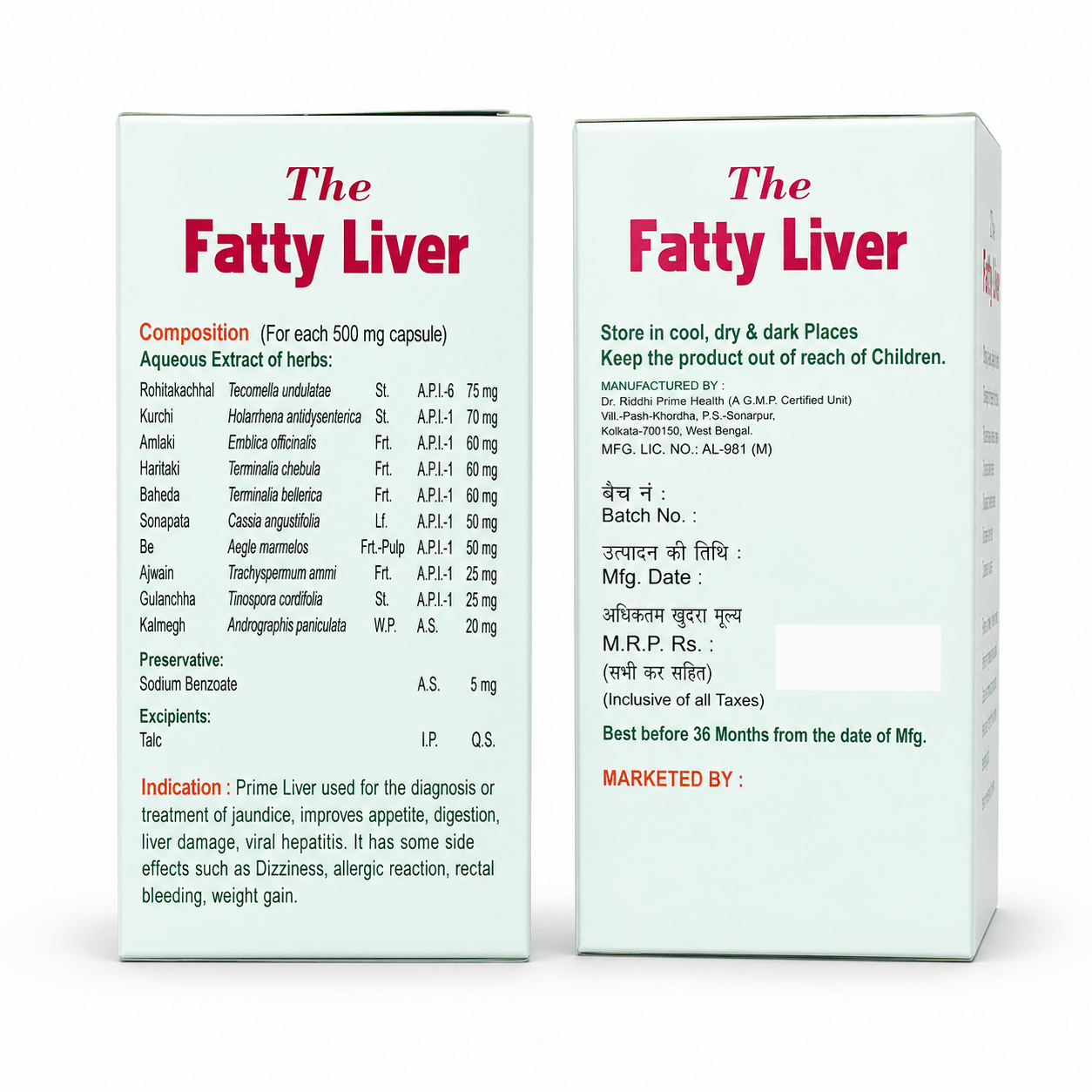 Herbshd Ayurvedic The Fatty Liver Capsule & Liver Strong Zyme Syrup | Combo Pack - HEALTH AIM PHARMACY