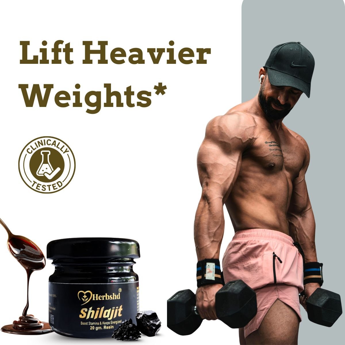 Herbshd Shilajit Resin - 20g | Boost Muscle & Stamina | 100% Ayurvedic - HEALTH AIM PHARMACY