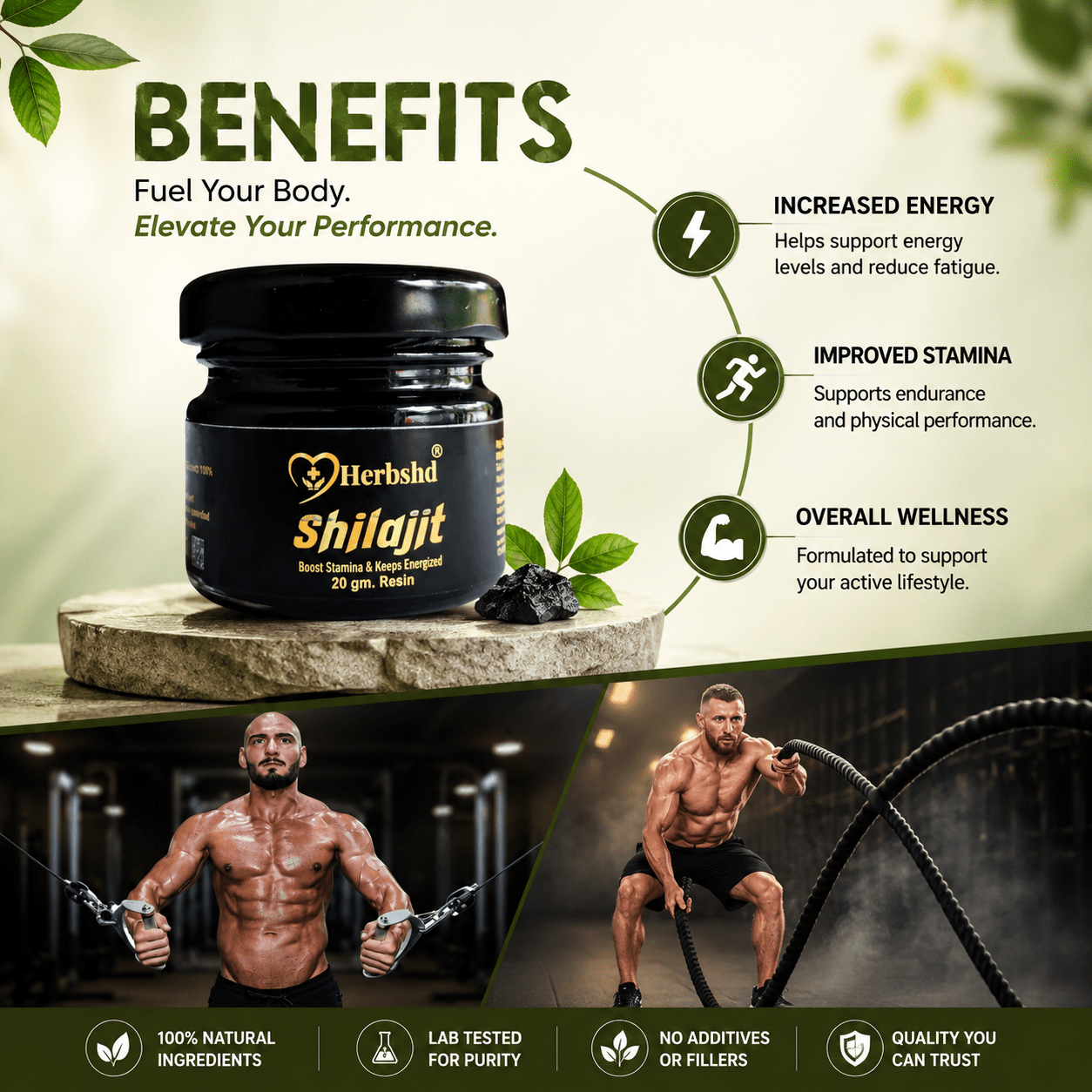 Herbshd Shilajit Resin - 20g | Boost Muscle & Stamina | 100% Ayurvedic - HEALTH AIM PHARMACY