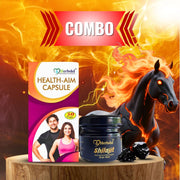 Herbshd Shilajit Resin & Health Aim Capsule Combo - Boost Immunity, Energy & Vitality Booster, 20g + 50Cap - HEALTH AIM PHARMACY