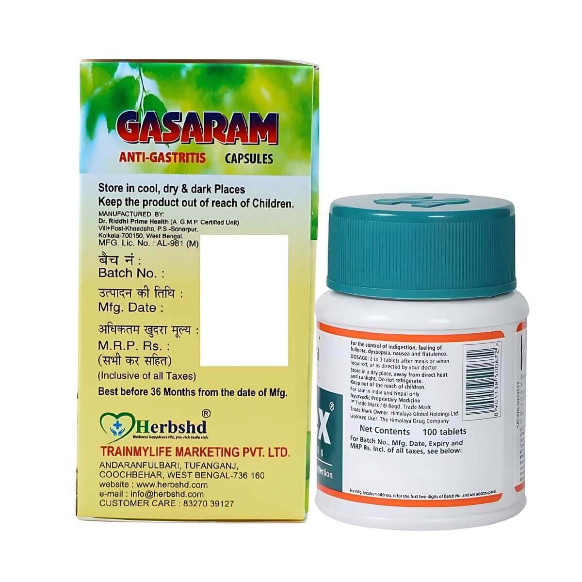 Himalaya Gasex 100 Tablet and Gasaram 60Capsule for gastric problem - HEALTH AIM PHARMACY