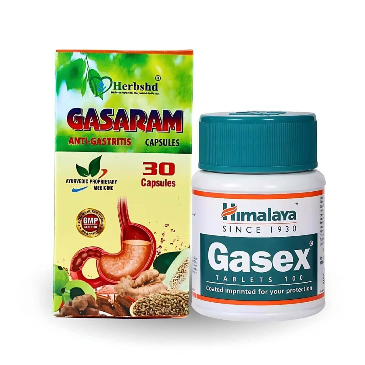 Himalaya Gasex 100 Tablet and Gasaram 60Capsule for gastric problem - HEALTH AIM PHARMACY